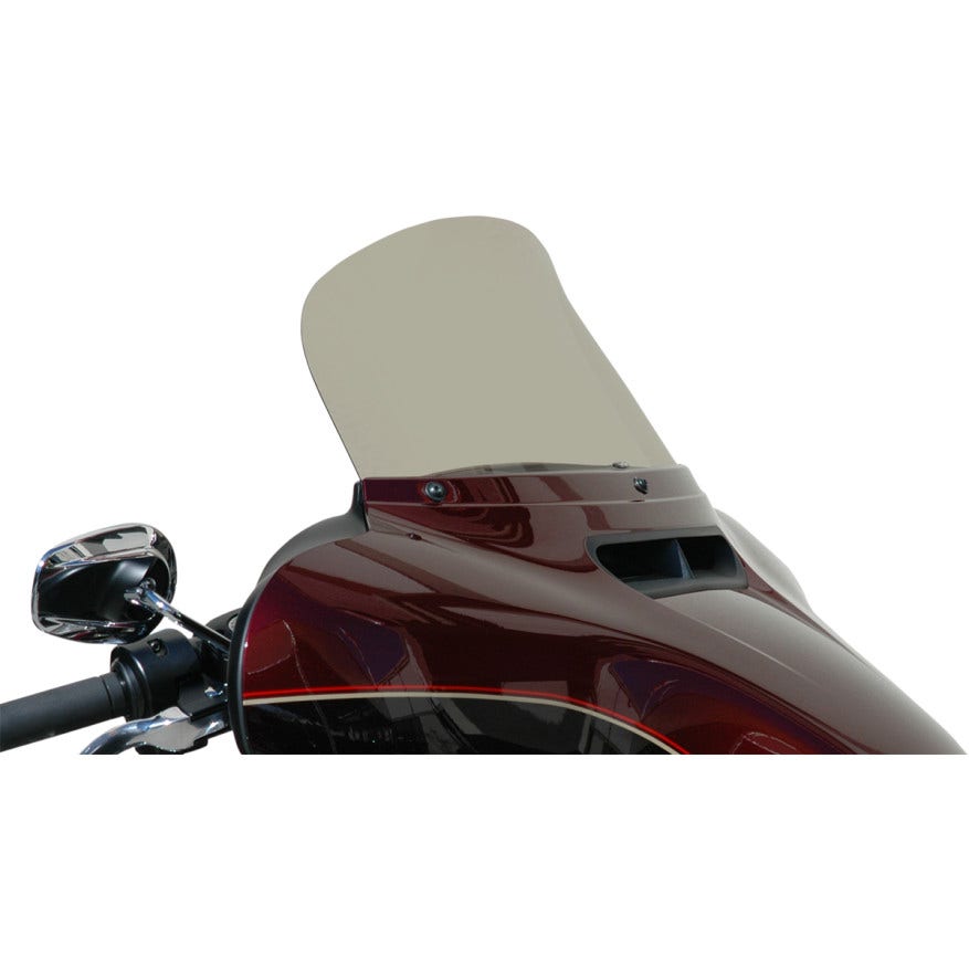 Wind Vest 9" Light Smoke Flip Design Windshield for Harley Batwing FLH/T 14-23