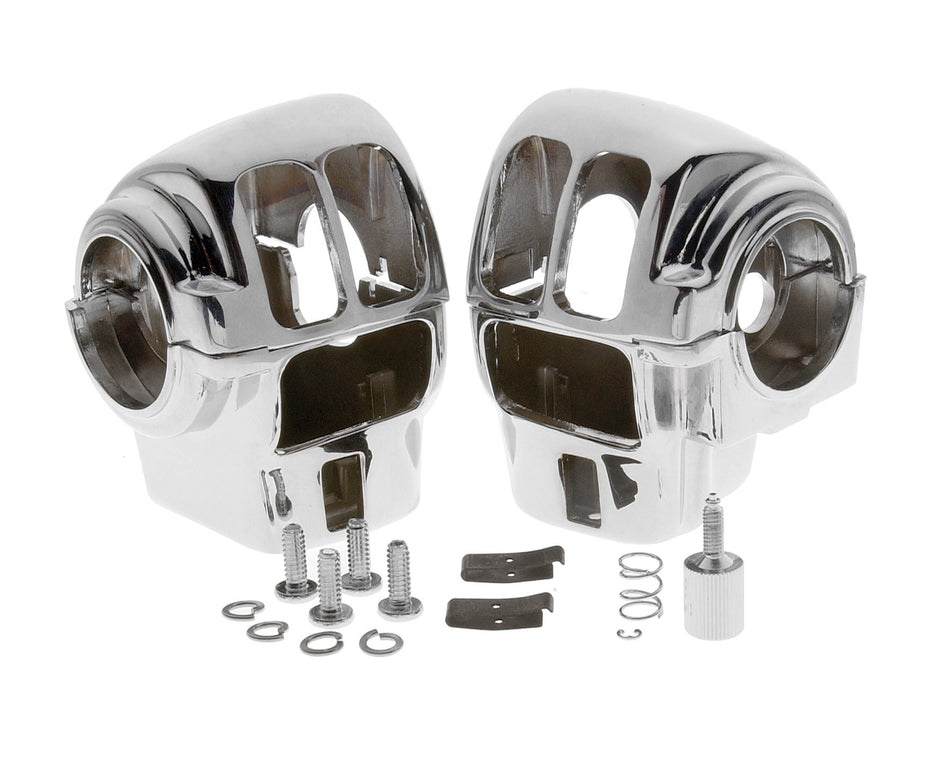 Custom Chrome Handlebar Switch Housings for Harley Touring Models 96-06 Radio Only | 652016