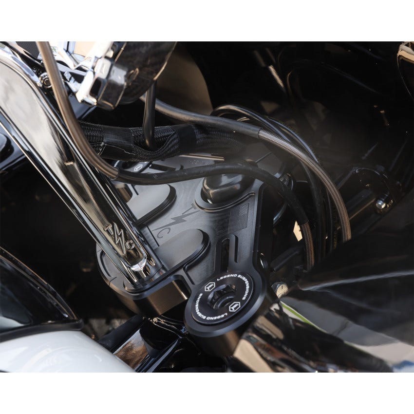 Thrashin Supply Co Black Top Triple Tree for Harley 15-23 Road Glide Models