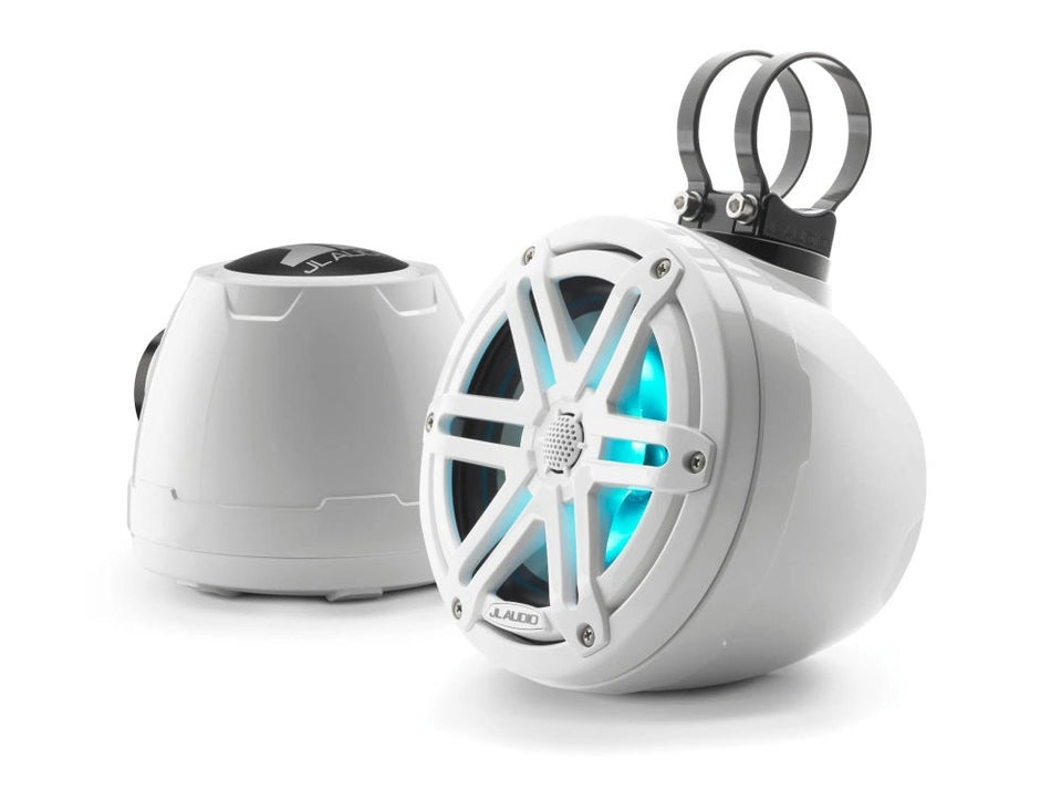 JL Audio 6.5-Inch Enclosed Coaxial System W/RGB LED Gloss White Sport Grille