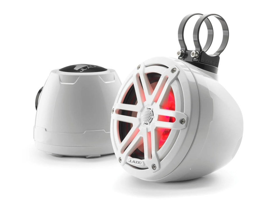JL Audio 6.5-Inch Enclosed Coaxial System W/RGB LED Gloss White Sport Grille