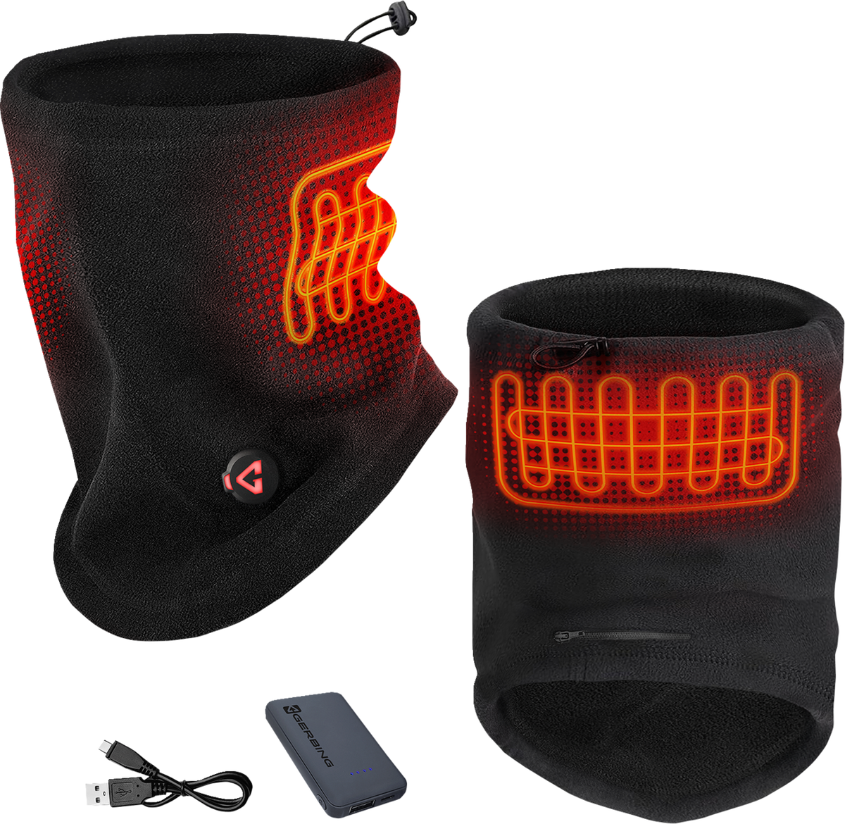 Gerbing Heated Clothing 5V Heated Fleece Neck Gaiter - Black