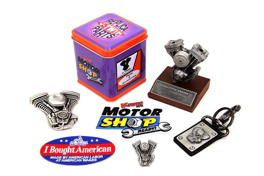 Authentic Collectors Set - Replica Harley-Davidson Engine Belt Buckle Key Chain