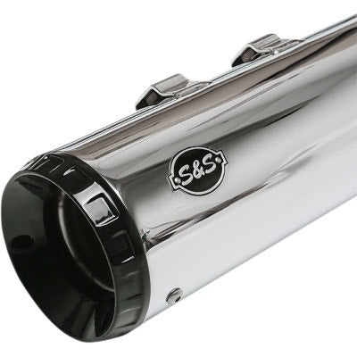 S&S Cycle 550-0991 Show Chrome GNX 4.5" Slip-On Mufflers Harley FL Touring M8