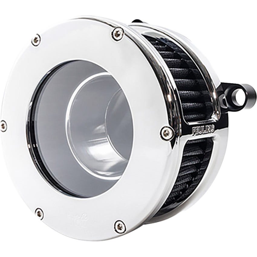 Feuling Chrome Clear Outer Cover W/Black Filter BA Air Cleaner Kit Harley 23-25