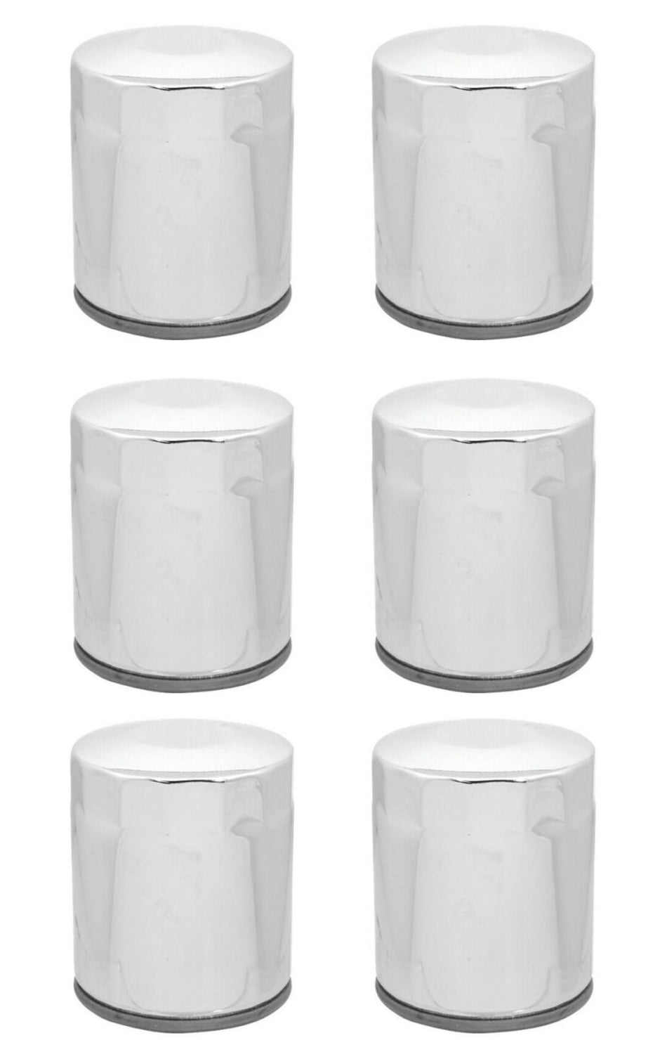 Chrome 10 Micron Oil Filter x6 Custom Chrome Harley Twin Cam M8 Repl 63798-99