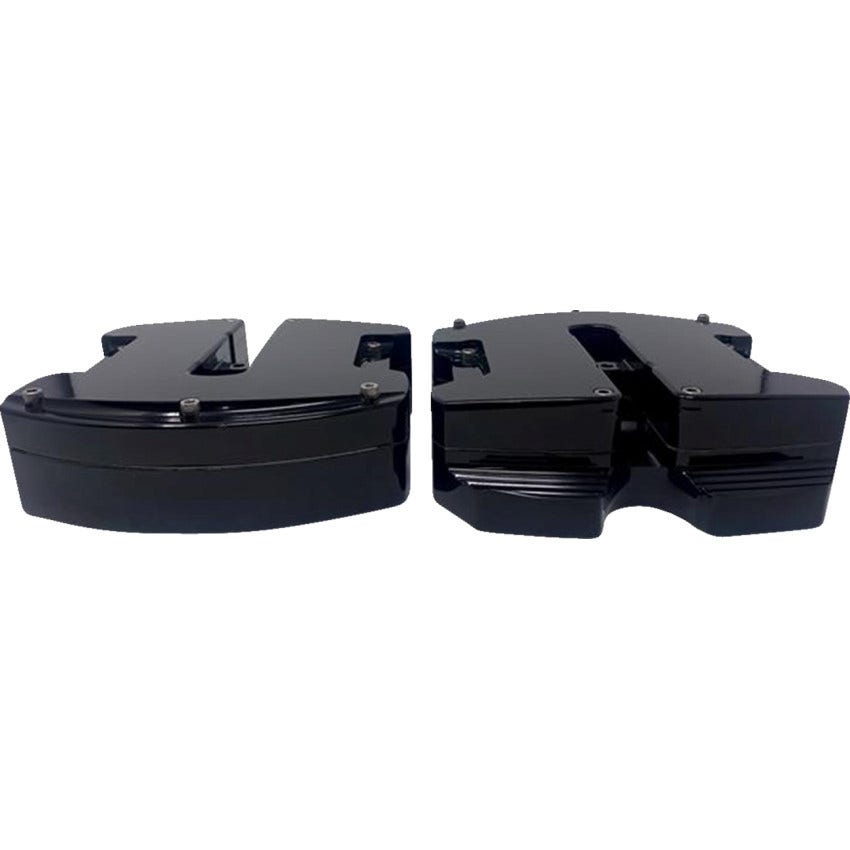 Covingtons C1286-B Smooth Black Billet Valve Cover for Harley 17-23 M8 Models