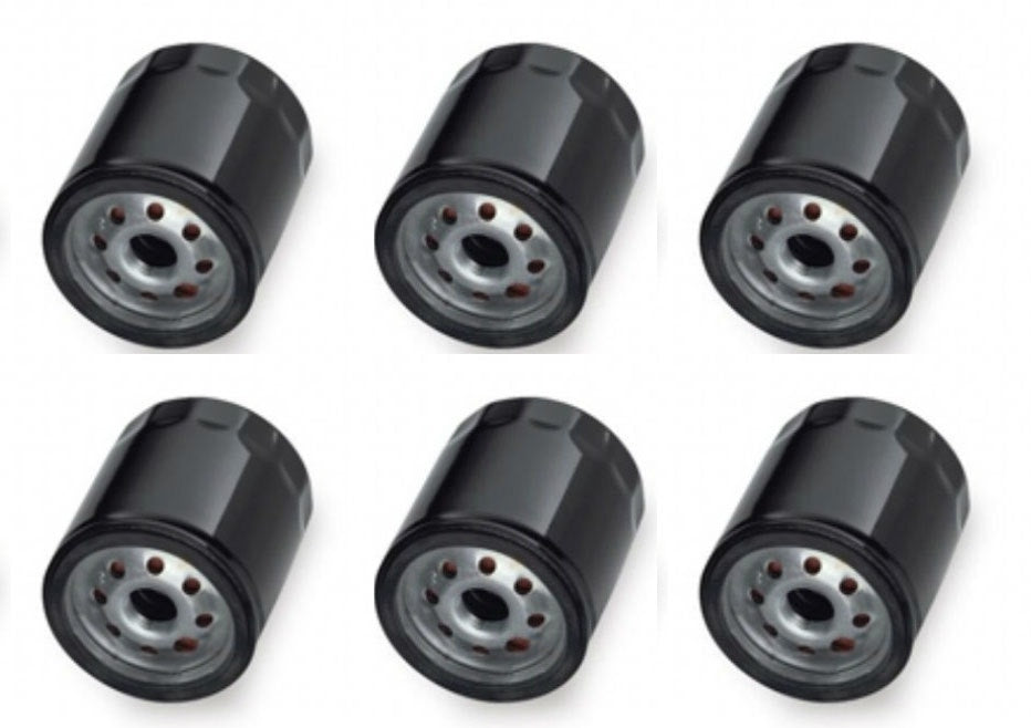 Motor Factory 22-251 Set of Six Black Oil Filter Harley TC M8 99-20 OE 63731-99
