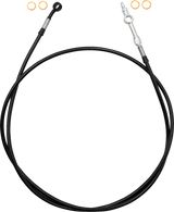 FBI Fat Baggers EZ Install Brake Line for 2008-2026 Harley-Davidson Touring - FLTR '08-'13 / FLHR '08-'13 / Black Braid / 64"