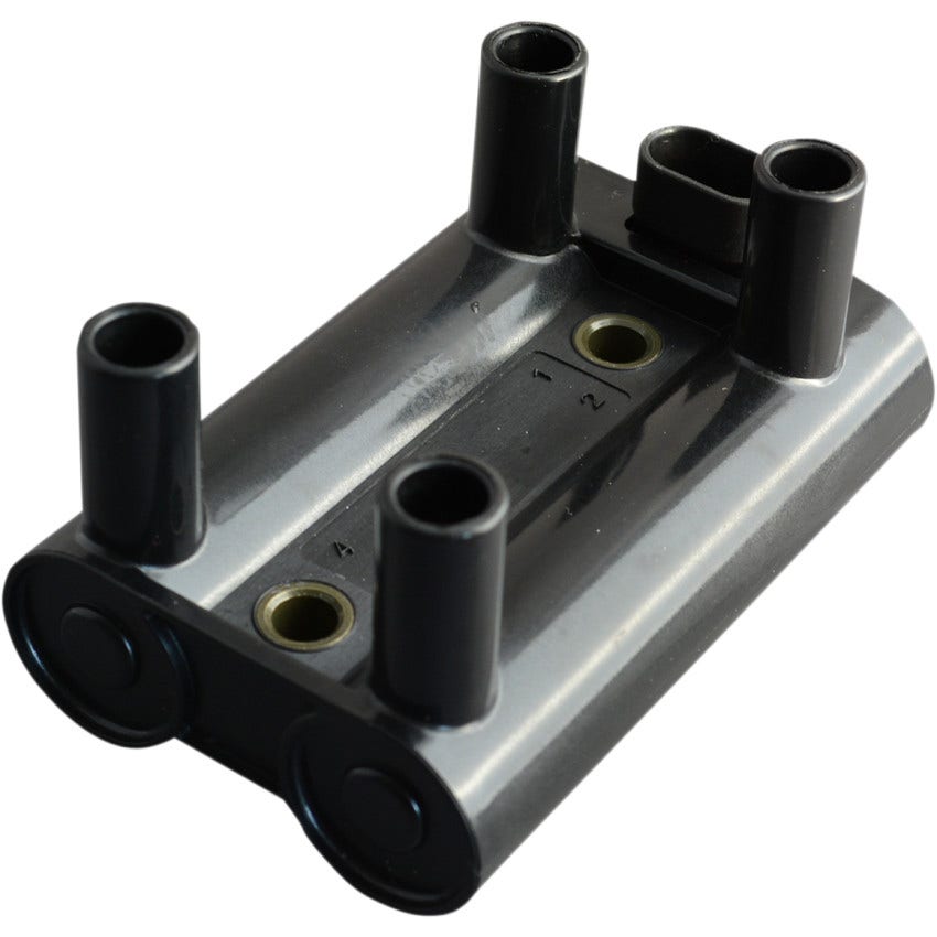 Drag Specialties Black Dual-Fire Ignition Coil for Harley 2017-2021 Touring