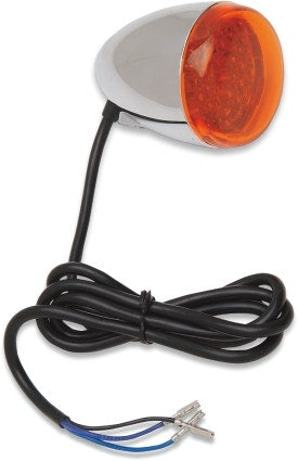 Chris Products 8500A-LED Chrome Amber Bullet Style LED Turn Signal Assembly 12V