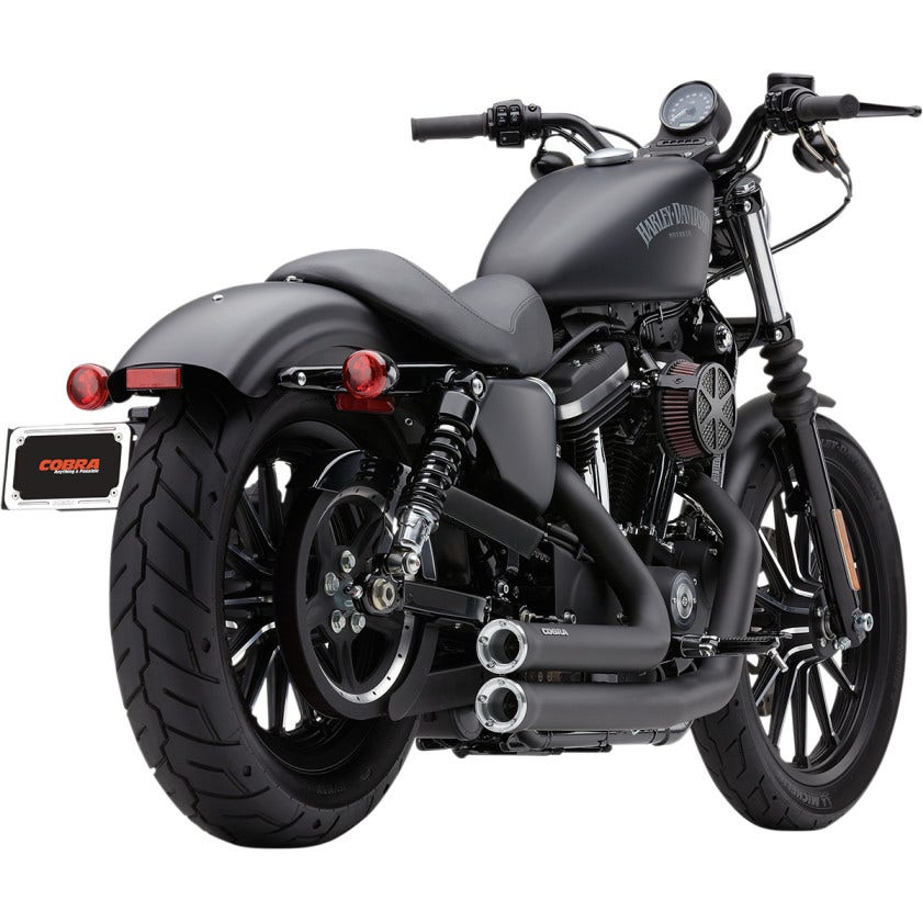 Cobra 6785B Speedster Shorts RPT Black 2 : 2 Exhaust for Harley Sportster 14-16