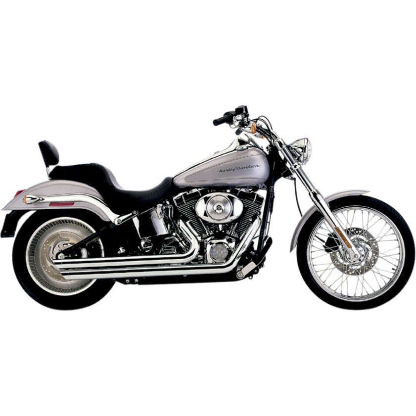 Cobra 6852 Chrome Speedster Slashdown Exhaust for Harley Softail 12-16 FXST/FLST