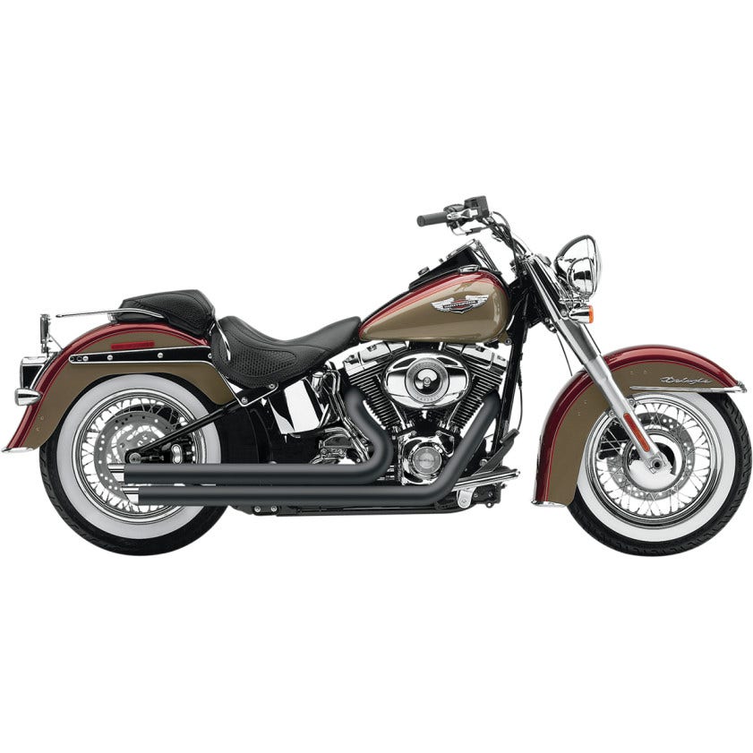 Cobra 6852B Black Speedster Slashdown Exhaust for Harley Softail 12-16 FXST/FLST