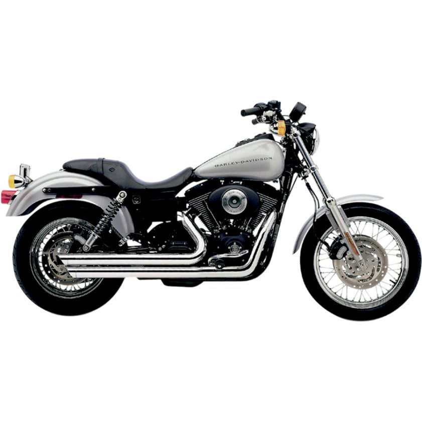 Cobra 6858 Chrome Speedster Slashdown Exhaust for Harley Dyna FXD 12-16 (excl FLD)