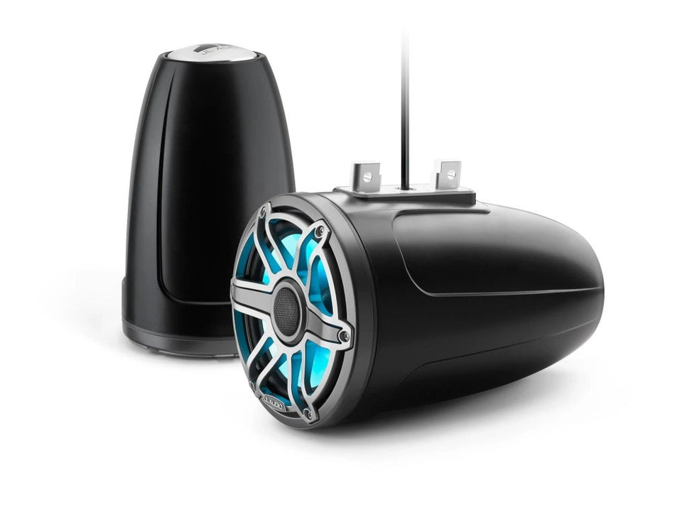 JL Audio 7.7-Inch Enclosed Tower Coaxial System Satin Black W/Transflective LED Sport Grille