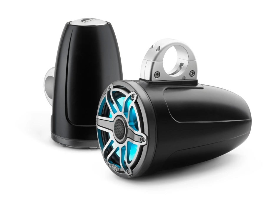 JL Audio 7.7-Inch Enclosed Tower Coaxial System Satin Black W/Transflective LED Sport Grille