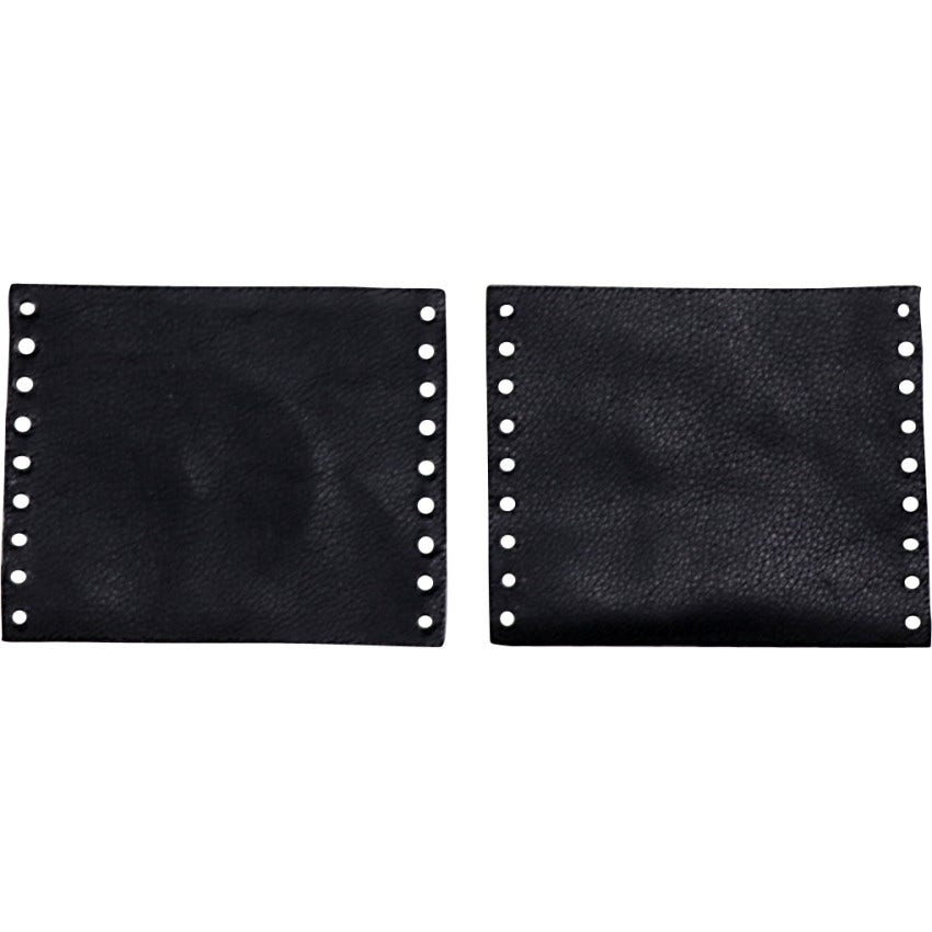 Drag Specialties Black Leather Twist Grip Covers for Harley 1" Handlebar Grips