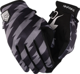 Thrashin Supply Company Stars & Bolts Stealth Black/Gray Motorcycle Gloves
