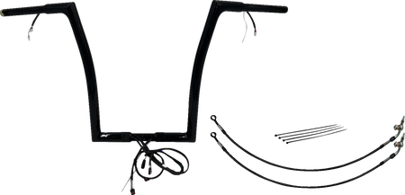 FBI Fat Baggers Wired 1-1/4" Flat Top Handlebar Kits for 15 FLTRX/S - Black / 16"