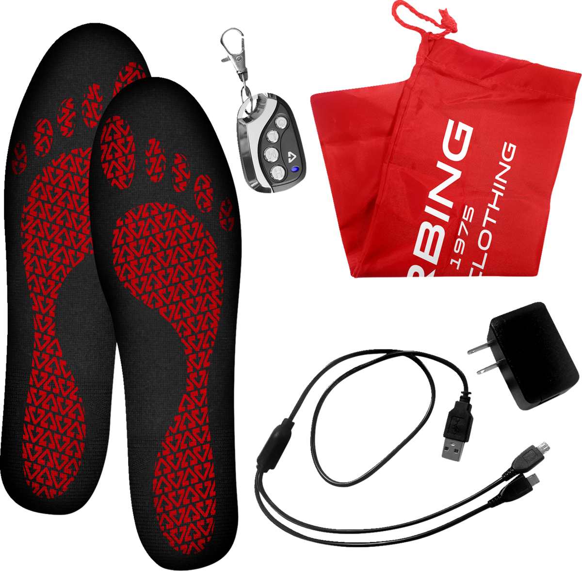 Gerbing Heated Clothing 3V Rechargeable Heated Insoles with Remote