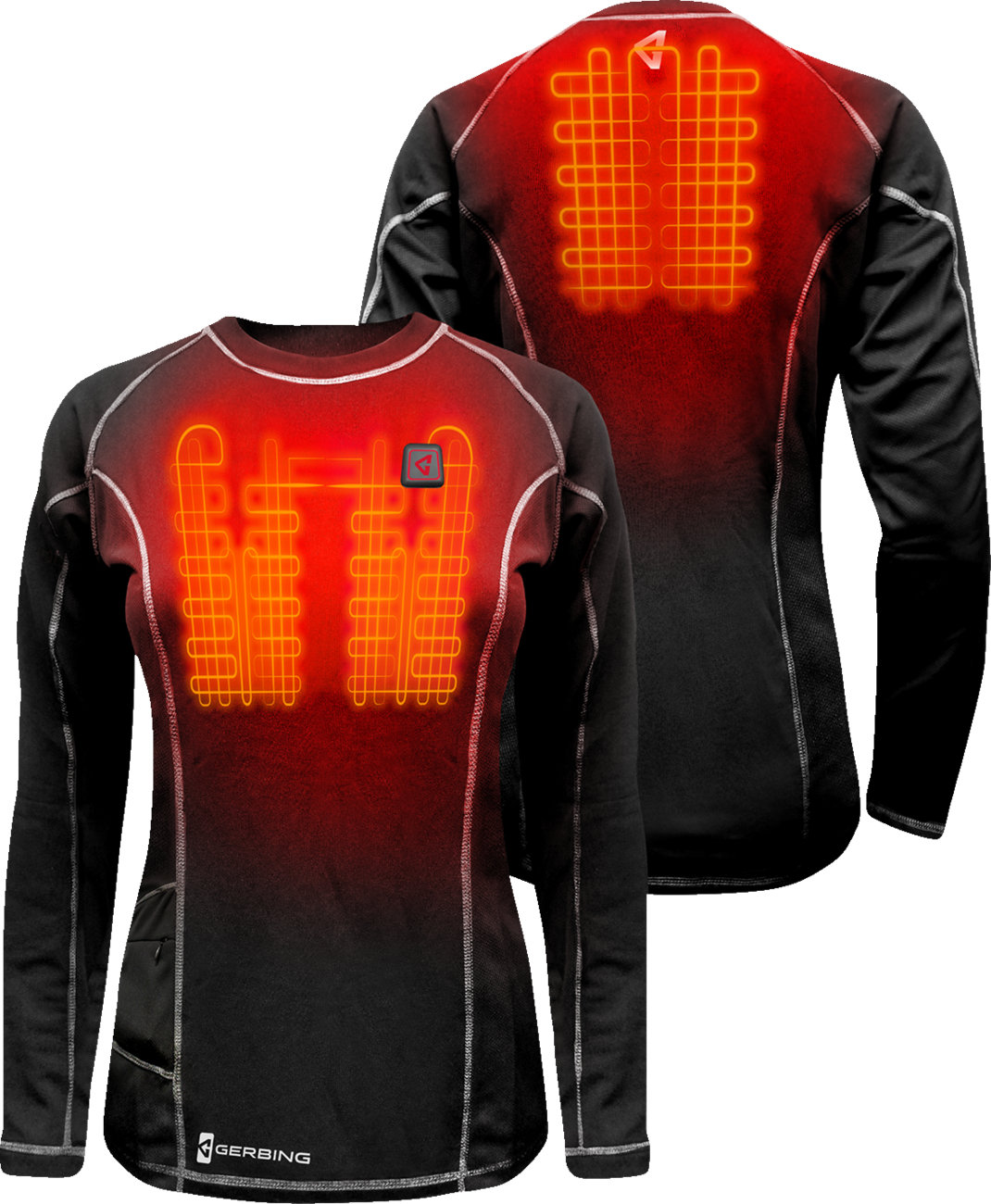 Gerbing Heated Clothing Womens 7V Battery Powered Heated Base Layer Shirt - Black