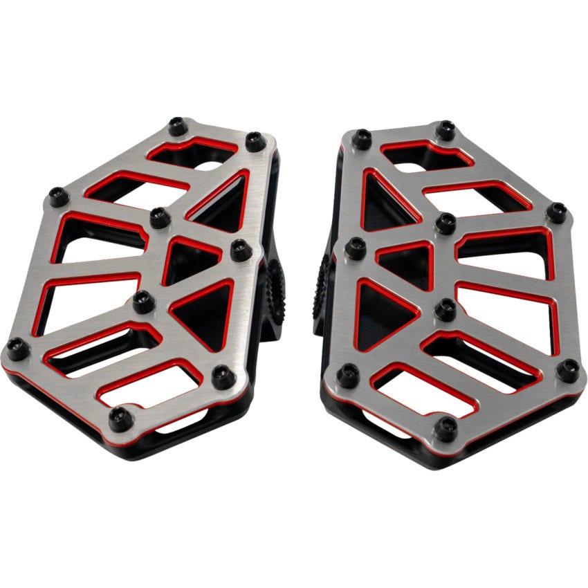 Kodlin Redline Black W/Red Accent NXL Mini Driver/Passenger Floorboards Harley