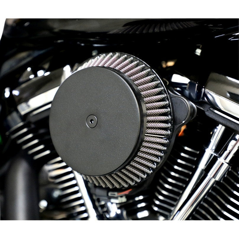 LA Choppers LA-2392-03B Black Round Aluminum Air Cleaner Kit Harley M8 17-Up
