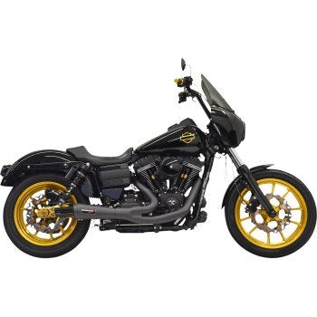 Bassani 1D6B Road Rage Ripper 2:1 Exhaust System Black Harley Dyna 93-17