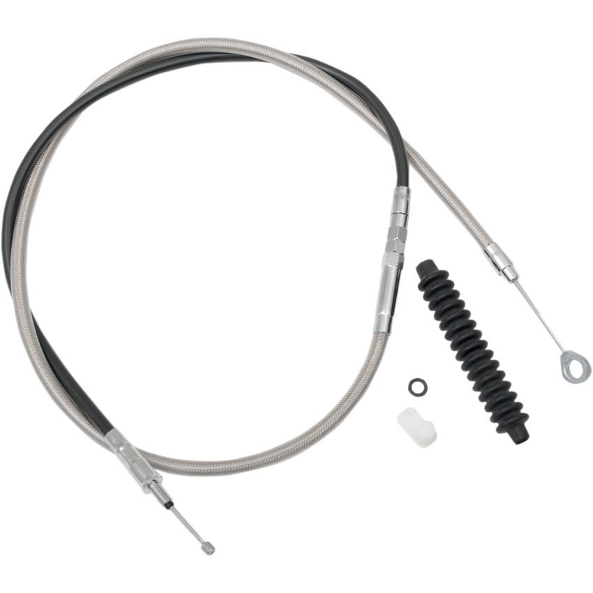 Drag 59-3/4" High Efficiency Braded Stainless Steel Clutch Cable Harley 86-13