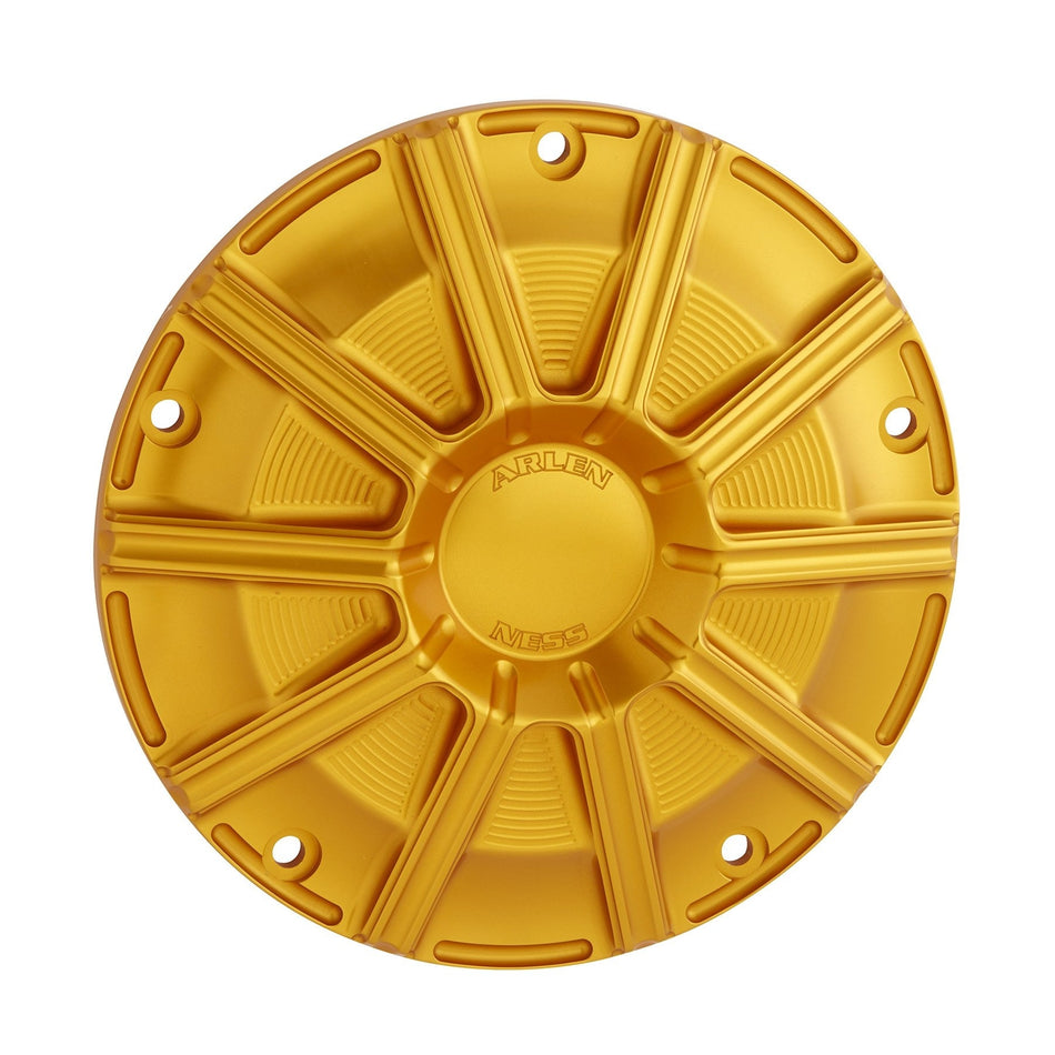 Arlen Ness 700-004 Gold 10-Gauge Derby Cover Billet Harley Touring 16-Up