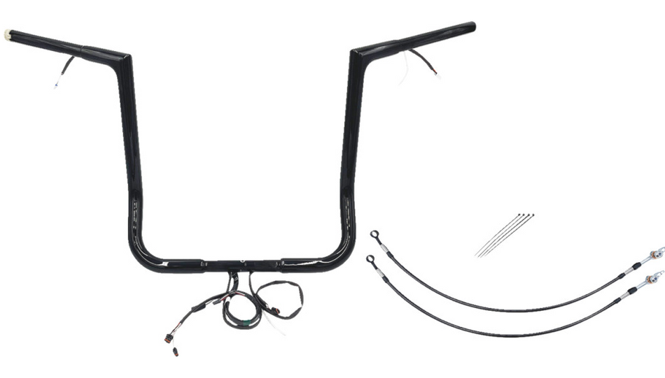 FBI Flat Top Plug n Play EZ 1-1/4" Handlebar Kit Harley 14-15 FLH/T
