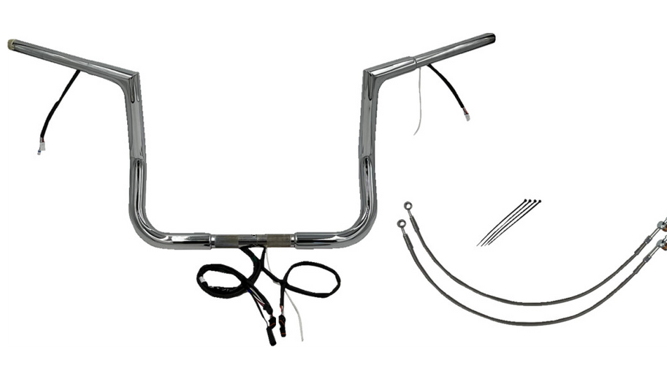 FBI Flat Top Plug n Play EZ 1-1/4" Handlebar Kit Harley 16-20 FLH/T
