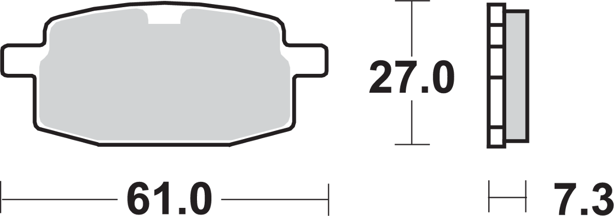 SBS Street Ceramic Organic Brake Pads for Select 2002-2016 Kymco Models