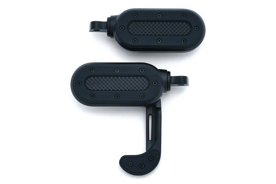 Kuryakyn Satin Black Heavy Industry Switchblades Foot Pegs w/ Male Mount 7028