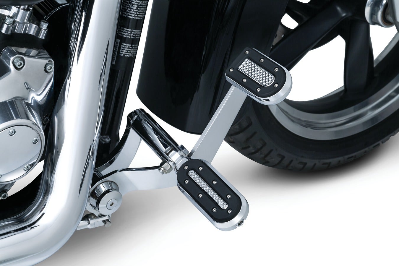 Kuryakyn Heavy Industry Chrome Male Mount Foot Pegs for Harley FL Softail Dyna XL 7031