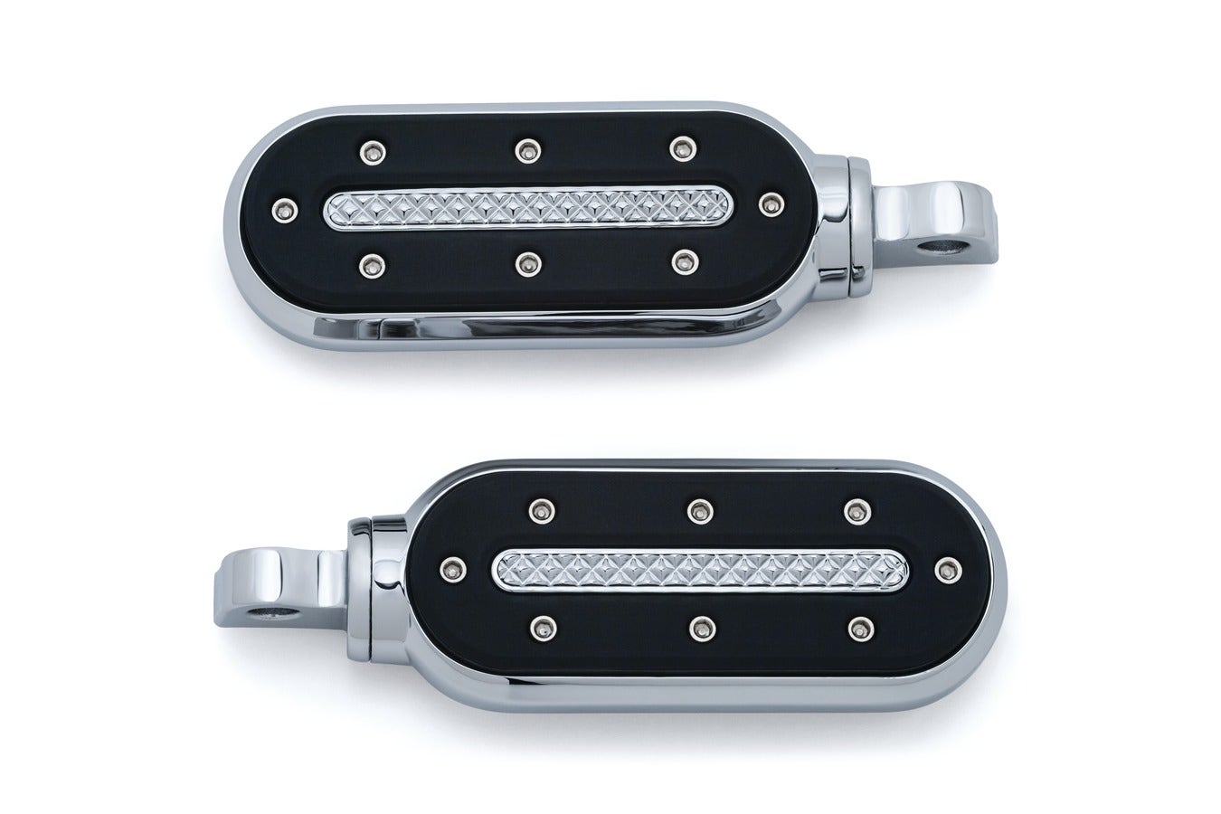 Kuryakyn Heavy Industry Chrome Male Mount Foot Pegs for Harley FL Softail Dyna XL 7031