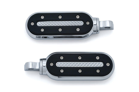 Kuryakyn Heavy Industry Chrome Male Mount Foot Pegs for Harley FL Softail Dyna XL 7031