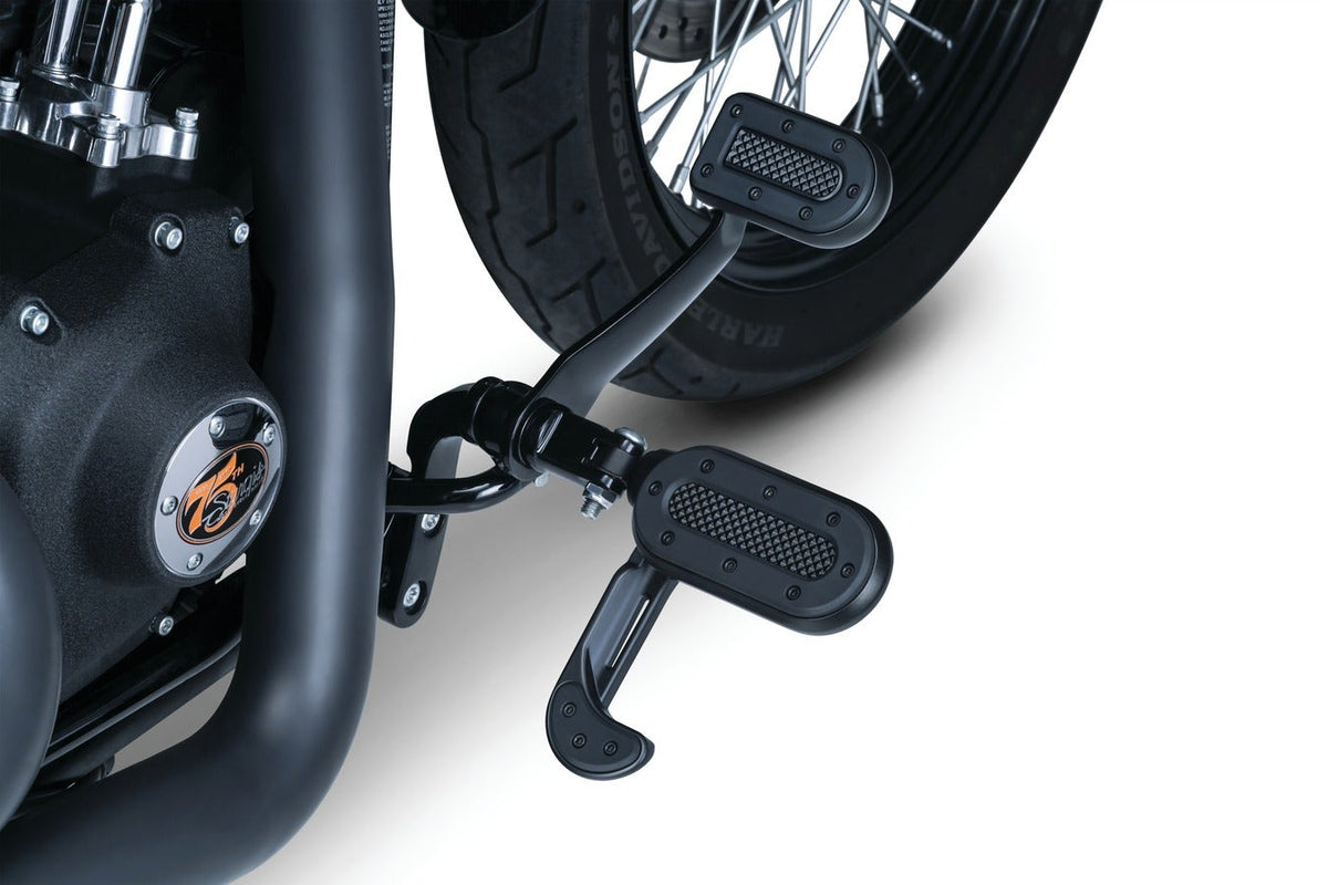 Kuryakyn Heavy Industry Satin Black FX Brake Pedal Pad for Harley Softail Dyna XL 7038