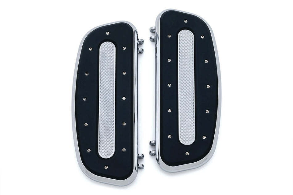 Kuryakyn Chrome Driver Front Heavy Industry Floorboards Boards Harley FLH FLST FLD 7041