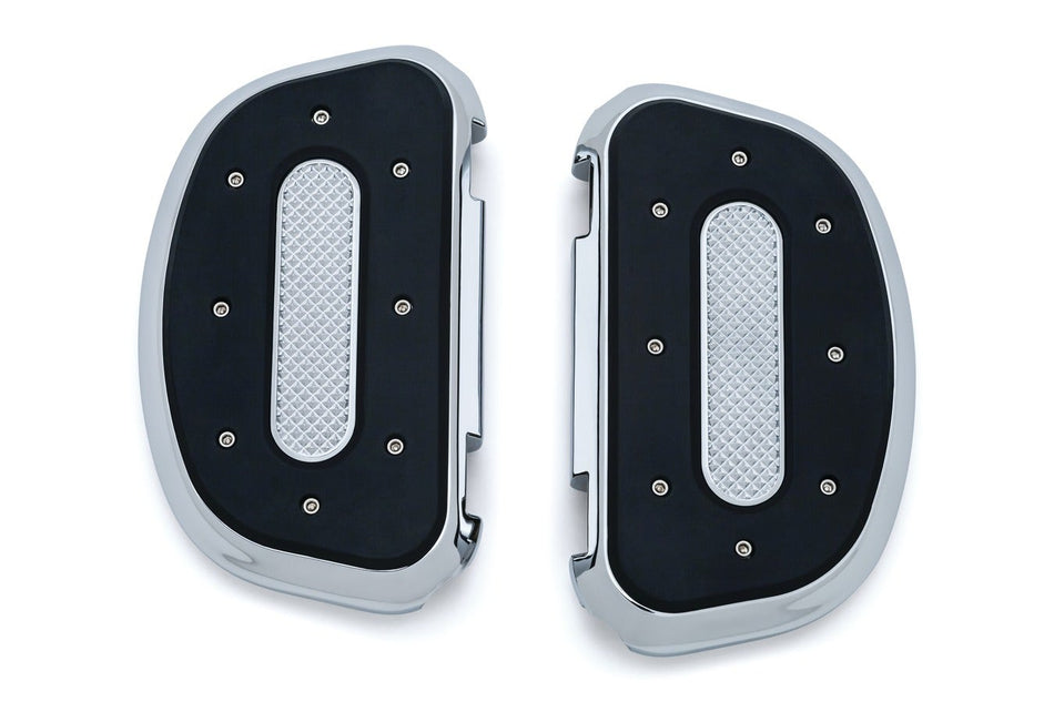 Kuryakyn Chrome Passenger Rear Heavy Industry Floorboards Boards Harley FLH FLST FLD 7043
