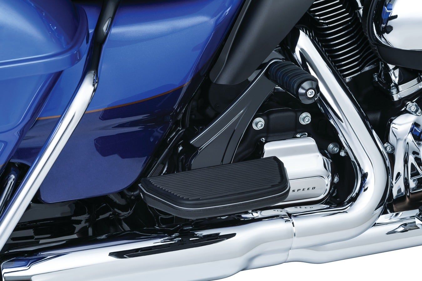 Kuryakyn Gloss Black Adjustable Passenger Pegs for '10-'17 Harley Touring