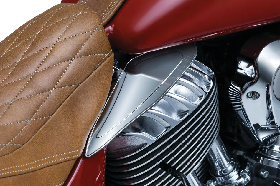 Kuryakyn Reflective Smoke Saddle Shields Heat Deflectors for Indian '14-'17