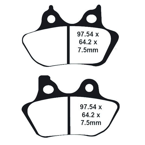Lyndall Racing Xtreme Low Dust Series Front Rear Brake Pads Harley Models 00-07 | 7195 Repl OEM 44082-00 A C