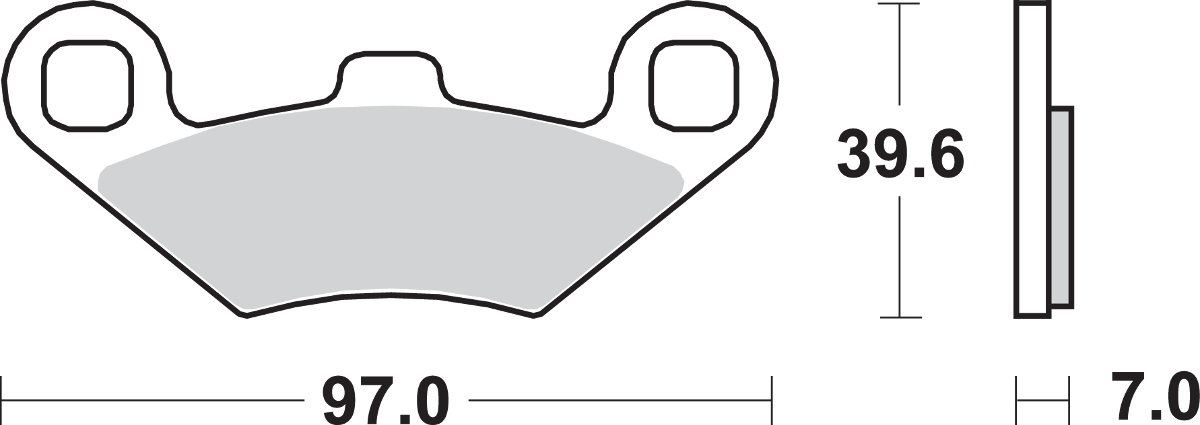 SBS ATS All-Terrain Sintered Brake Pads for Select 1988-2025 Arctic Cat, John Deere, Kymco, Polaris & Textron Models