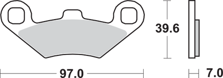 SBS ATS All-Terrain Sintered Brake Pads for Select 1988-2025 Arctic Cat, John Deere, Kymco, Polaris & Textron Models
