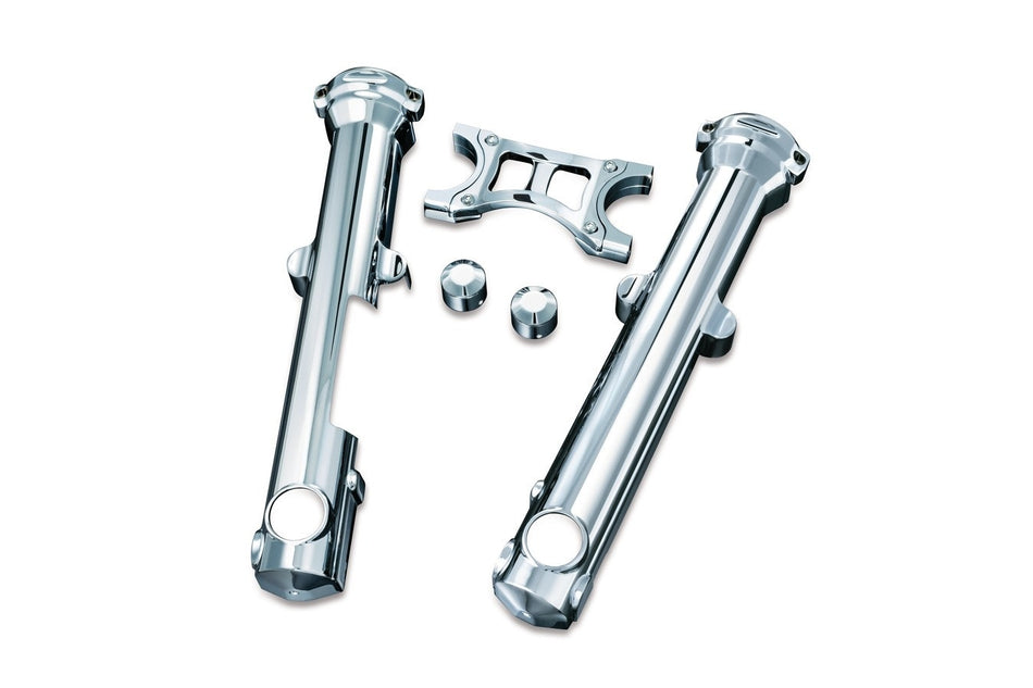 Kuryakyn 7202 Chrome Fork Lowers Skins for 04-17 Sportster XL Models