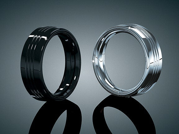 Kuryakyn Gloss Black Non LED Trim Ring for 7" Headlight (ea)