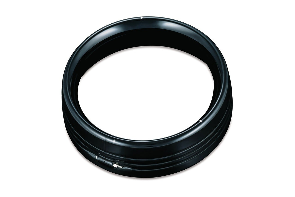 Kuryakyn Gloss Black Non LED Trim Ring for 7" Headlight (ea)