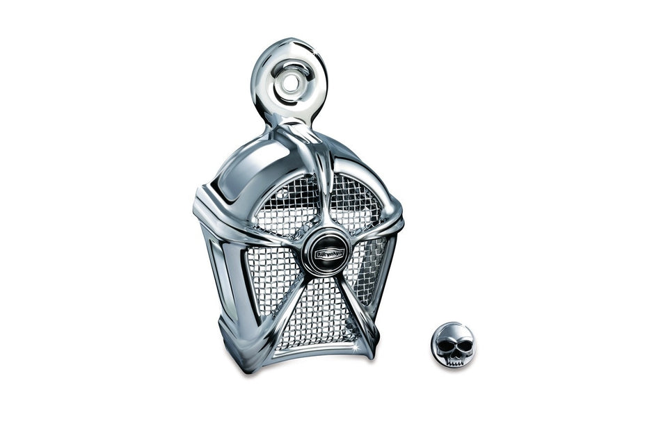 Kuryakyn 7295 Mach 2 Horn Cover-Chrome with Chrome Mesh for Harley Models